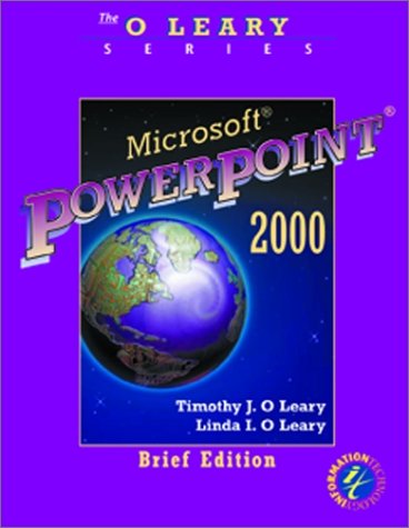 Microsoft PowerPoint 2000   2000 (Brief Edition) 9780072337525 Front Cover