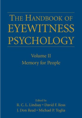 Handbook of Eyewitness Psychology: Volume II Memory for People  2007 9780805851526 Front Cover