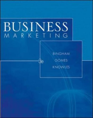 Business Marketing  3rd 2005 (Revised) 9780071112529 Front Cover