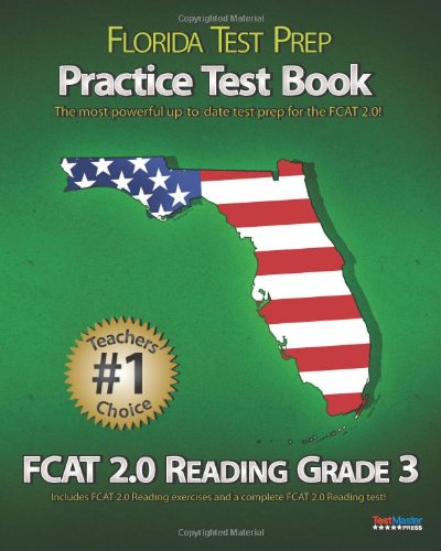 Florida Test Prep Practice Test Book FCAT 2.0 Reading Grade 3  N/A 9781466304529 Front Cover