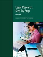 Legal Research Step by Step 3rd 2009 9781552393529 Front Cover