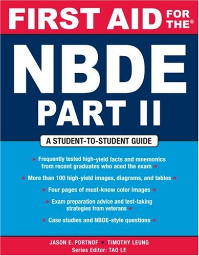 First Aid for the NBDE Part II   2008 9780071482530 Front Cover