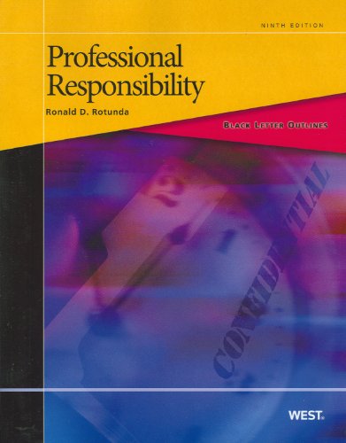 Black Letter Outline on Professional Responsibility  9th 2011 (Revised) 9780314275530 Front Cover