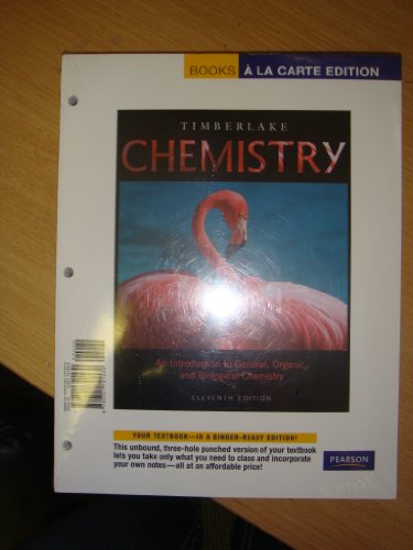 Chemistry An Introduction to General, Organic, and Biological Chemistry, Books a la Carte Edition 11th 2012 9780321741530 Front Cover