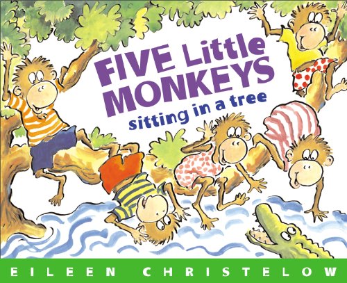 Five Little Monkeys Sitting in a Tree Board Book   1991 9780544083530 Front Cover