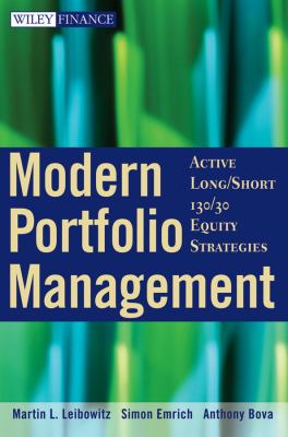 Modern Portfolio Management Active Long/Short 130/30 Equity Strategies  2009 9780470398531 Front Cover