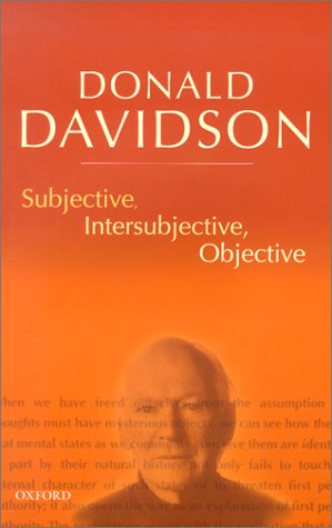Subjective, Intersubjective, Objective   2001 9780198237532 Front Cover