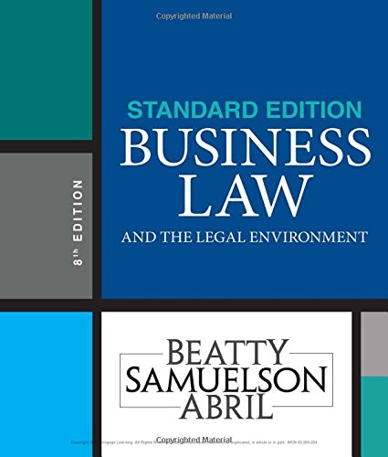 Business Law and the Legal Environment: Standard Edition  2018 9781337404532 Front Cover