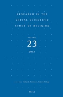 Research in the Social Scientific Study of Religion:   2012 9789004229532 Front Cover
