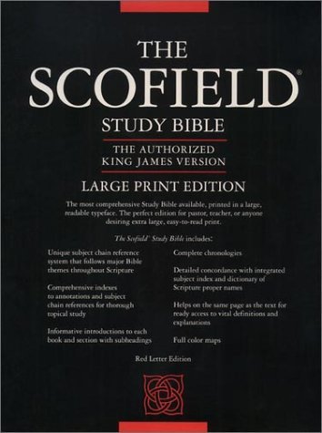 Old Scofieldï¿½ Study Bible, KJV, Large Print Edition (Black Bonded Leather)  Large Type  9780195272536 Front Cover