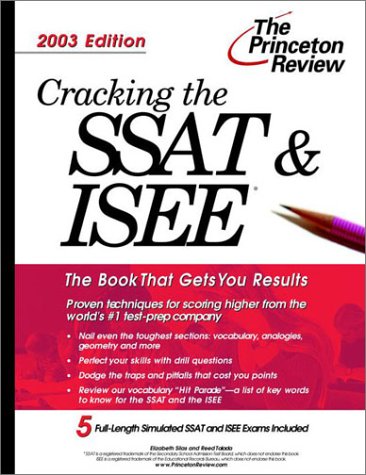 Cracking the SSAT and ISEE 2003 1st 9780375762536 Front Cover