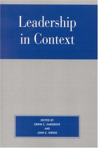 Leadership in Context   2003 9780742528536 Front Cover