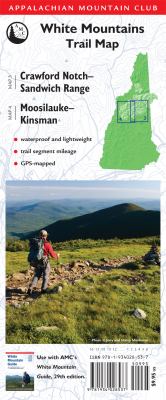 AMC Map: Crawford Notch-Sandwich Range and Moosilauke-Kinsman White Mountains Trail Map N/A 9781934028537 Front Cover