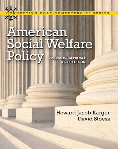American Social Welfare Policy A Pluralist Approach  2013 9780205223541 Front Cover