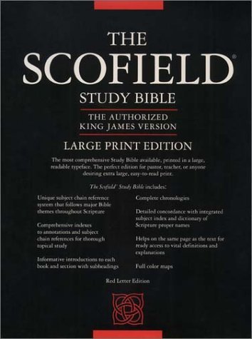 Old Scofieldï¿½ Study Bible, KJV, Large Print Edition (Black Bonded Leather)  Large Type  9780195272543 Front Cover