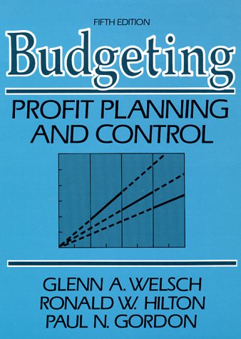Budgeting Profit Planning and Control 5th 1988 9780130857545 Front Cover