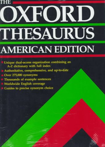 Oxford Thesaurus American Edition  1992 9780195073546 Front Cover
