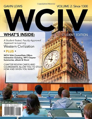 WCIV, Volume II (with Review Cards and History CourseMate with EBook, Wadsworth Western Civilization Resource Center 2-Semester Printed Access Card)   2012 9781111342548 Front Cover