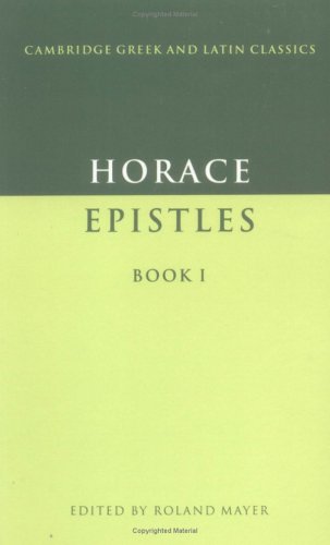 Horace Epistles  1994 9780521277549 Front Cover