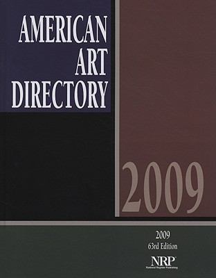 American Art Directory 63rd 2008 9780872177550 Front Cover