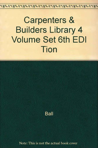 Carpenters and Builders Library 6th 1991 9780025064553 Front Cover