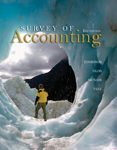 Survey of Accounting 2nd 2010 9780073379555 Front Cover