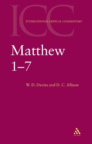 Matthew 1-7 Volume 1  2004 9780567083555 Front Cover