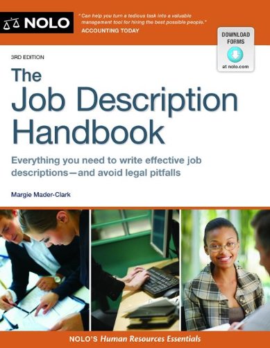 Job Description Handbook  3rd 2016 9781413318555 Front Cover