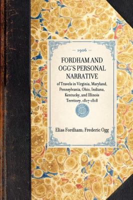 Fordham and Ogg's Personal Narrative  N/A 9781429005555 Front Cover