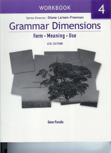 Grammar Dimensions 4: Workbook  4th 2008 (Revised) 9781424003556 Front Cover