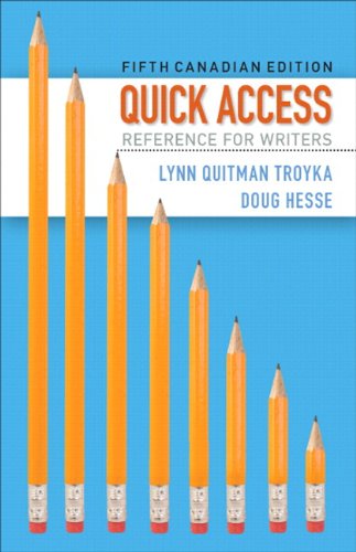 Quick Access Reference for Writers, Fifth Canadian Edition Plus NEW MyWritingLab with Pearson EText -- Access Card Package 5th 2015 9780133806557 Front Cover