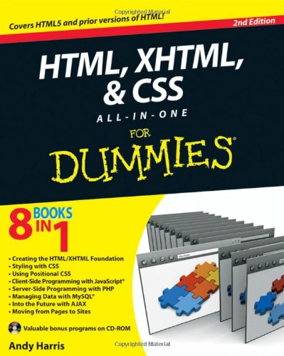 HTML, XHTML and CSS All-in-One for Dummies  2nd 2010 9780470537558 Front Cover