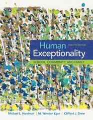 Human Exceptionality:   2016 9781305639560 Front Cover