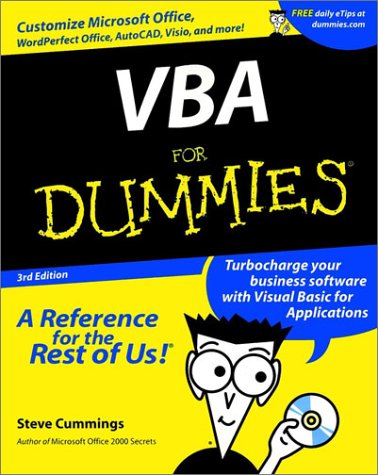 VBA for Dummies  3rd 2001 9780764508561 Front Cover
