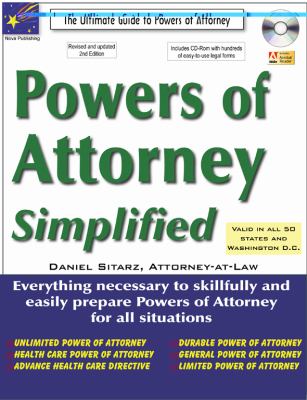 Powers of Attorney Simplified Te Ultimate Guide to Powers of Attorney 2nd 9781892949561 Front Cover