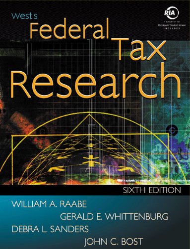 Federal Tax Research  6th 2003 9780324206562 Front Cover