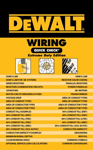 DEWALT Wiring Quick Check   2011 9781111128562 Front Cover