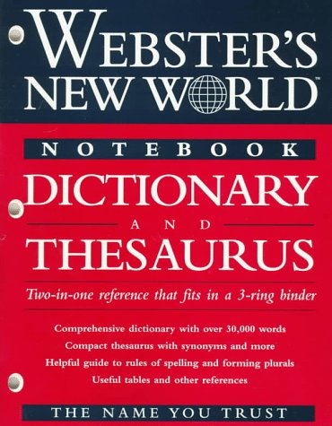 Webster's New World Notebook Dictionary and Thesaurus   1997 9780028620565 Front Cover