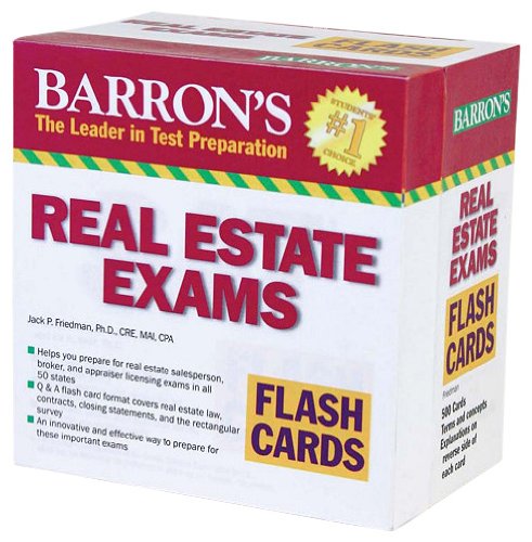 Barron's Real Estate Exam Flash Cards  N/A 9780764197567 Front Cover