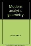 Modern Analytic Geometry N/A 9780060452568 Front Cover