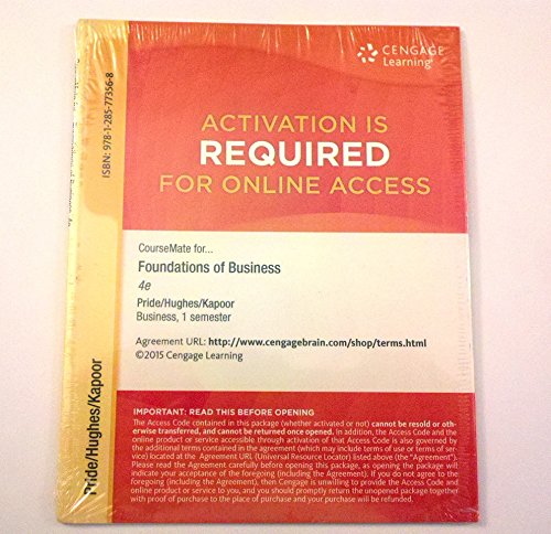 FOUNDATIONS OF BUSINESS-ACCESS          N/A 9781285773568 Front Cover