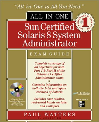 Sun Certified Solaris 8 System Administrator   2002 9780072126570 Front Cover