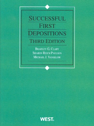 Successful First Depositions, 3D  3rd 2011 (Revised) 9780314916570 Front Cover
