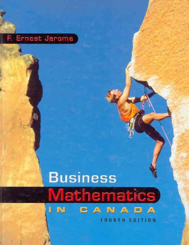 BUSINESS MATHEMATICS IN CANADA 4th 2003 9780070890572 Front Cover