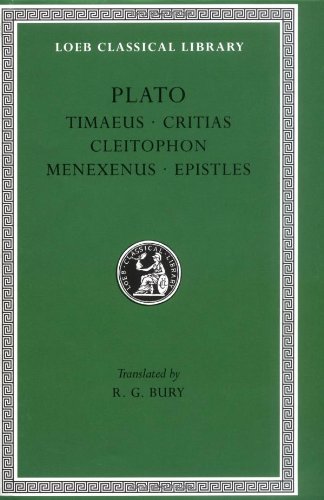 Timaeus. Critias. Cleitophon. Menexenus. Epistles   1929 9780674992573 Front Cover