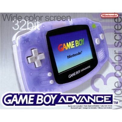 Game Boy Advance Console in Glacier Game Boy Advance artwork