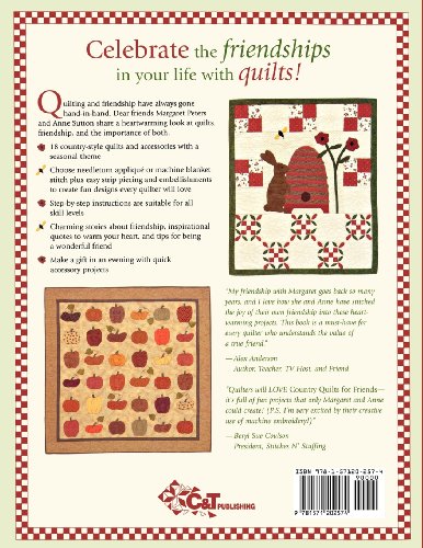 Country Quilts for Friends 18 Charming Projects for All Seasons  2004 9781571202574 Front Cover