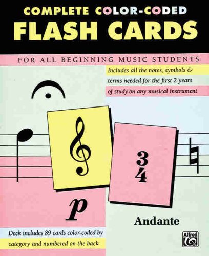 Complete Color-Coded Flash Cards For All Beginning Music Students, Flash Cards  1996 9780739015575 Front Cover