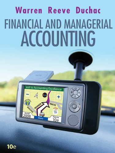 Financial and Managerial Accounting  10th 2009 9780324664577 Front Cover