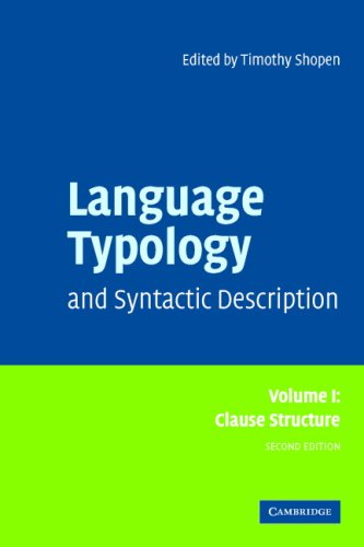 Language Typology and Syntactic Description Clause Structure 2nd 2006 (Revised) 9780521588577 Front Cover